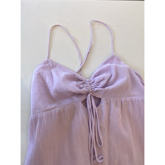 Bar III Cut Out Tie Maxi Purple Cross Back Pullover Dress Women's Size S NWT - Picture 4 of 7